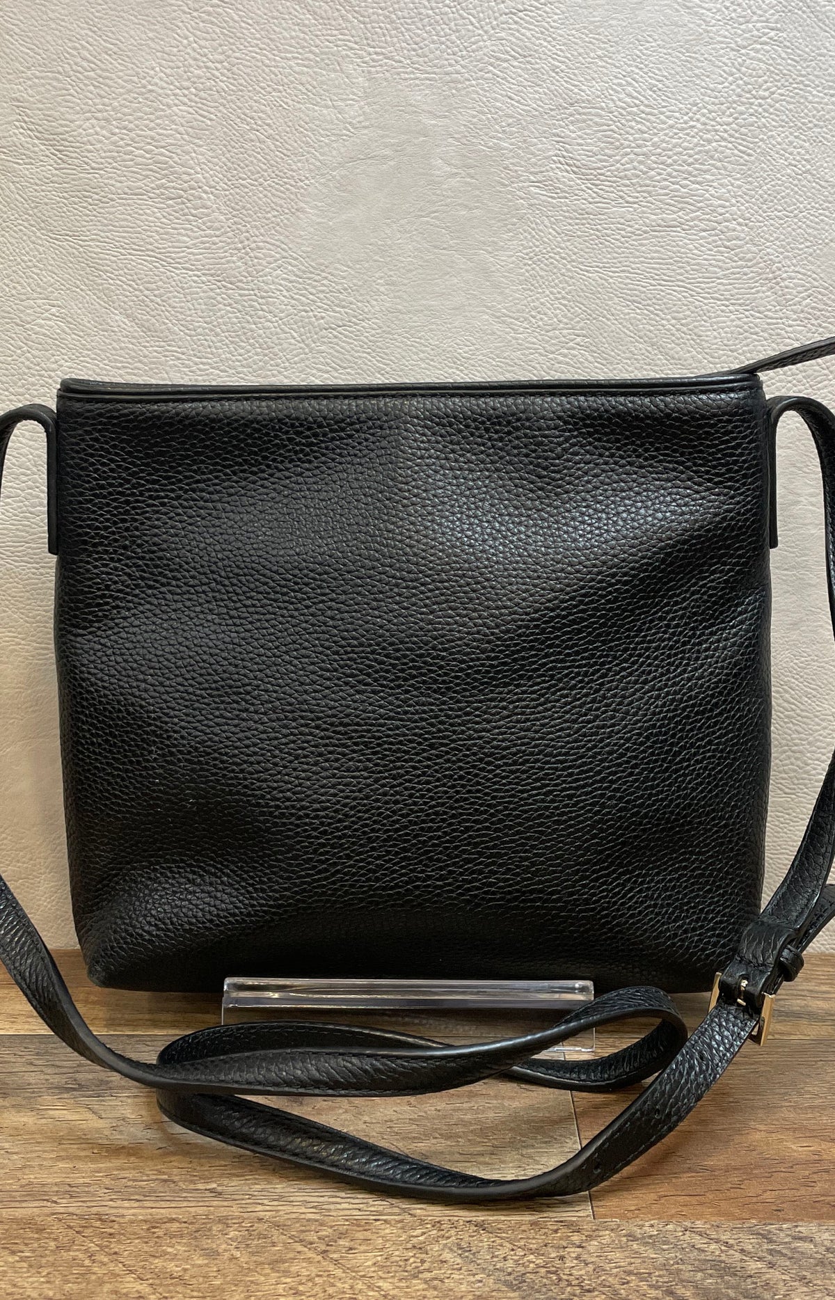 Kate Spade New York Black Pebbled Leather Crossbody Bag Gold Hardware Tassel