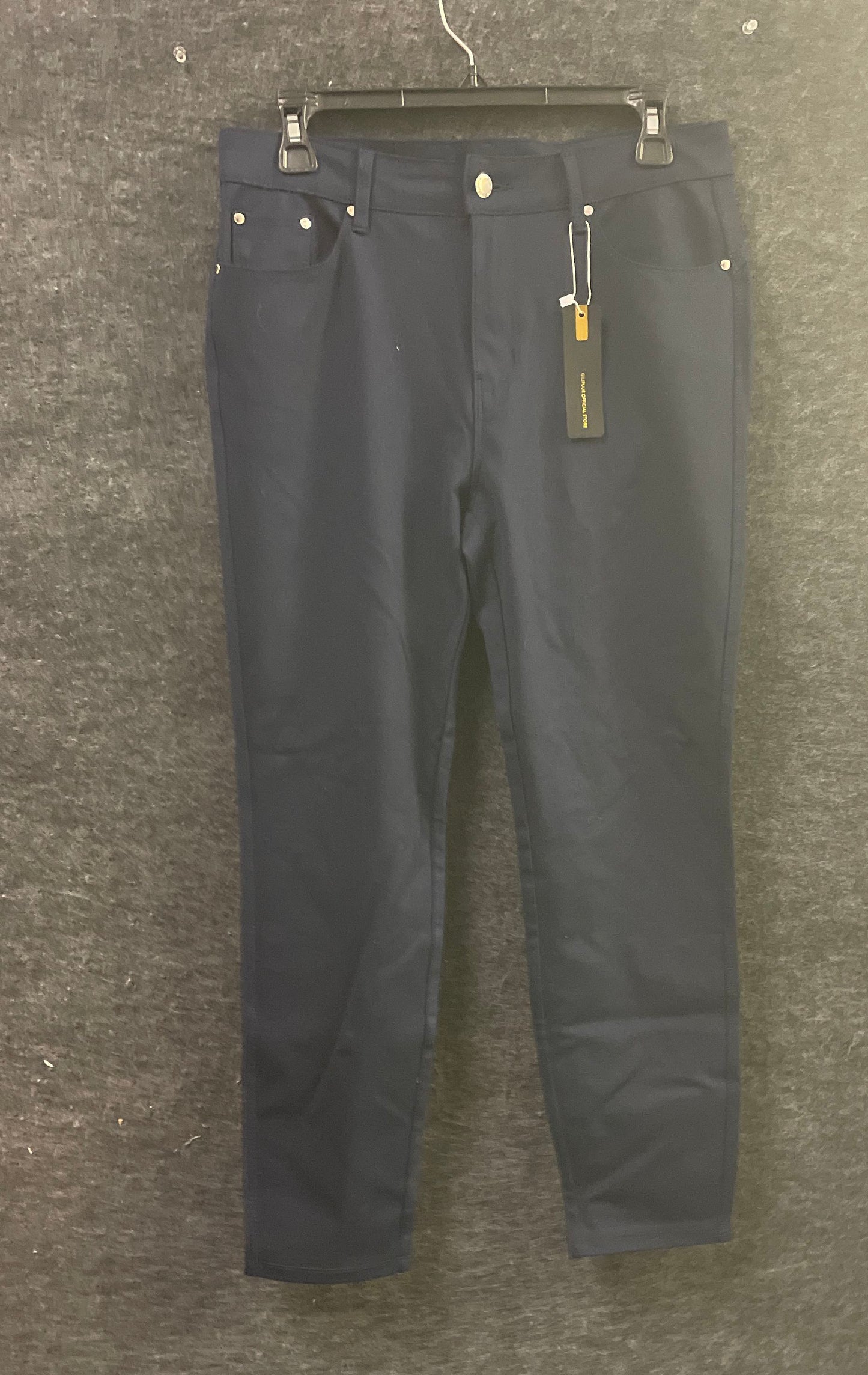 Gilipuur Women's Navy Blue High Rise Tapered Leg Pants NWT Sz L