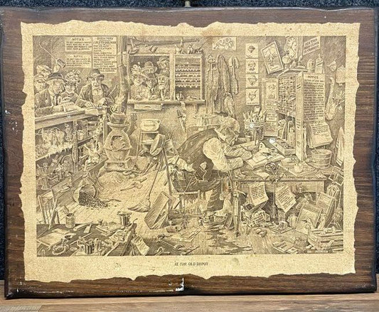 "At the Old Depot" Print by C.D. Poage