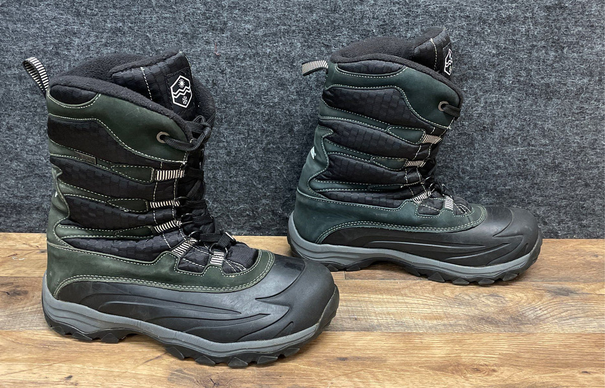 Khombu Free Fall Green Black Men's Winter Snow Boots Size 11
