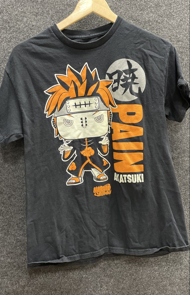 Funko Naruto Shippuden Pain Akatsuki Pop Graphic Black T-Shirt Size M