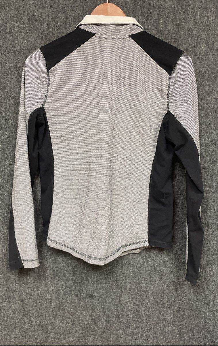 LRL Ralph Lauren Women's Full Zip Track Jacket Gray Black Colorblock Sz M