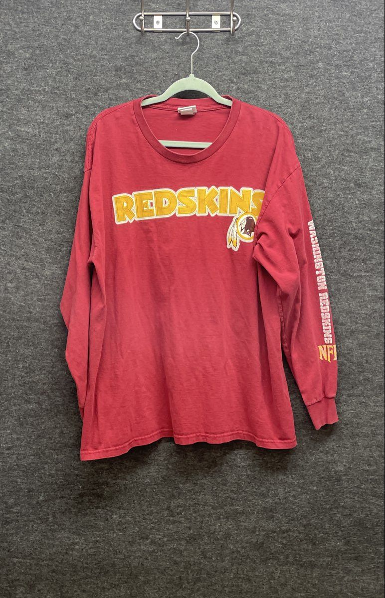 Vintage NFL Men's Washington Redskins Long Sleeve Graphic T-Shirt Red Sz 2XL