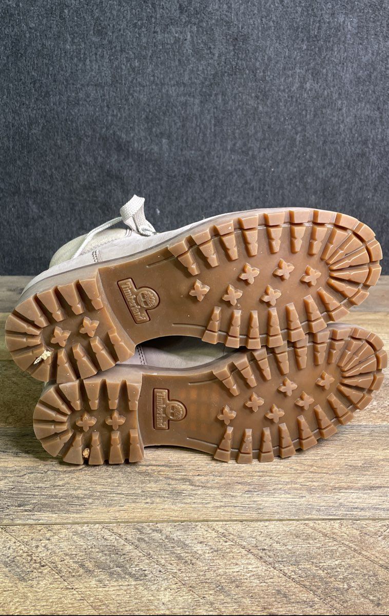 Timberland Ellendale Taupe Leather Mid Hiker Boots Women's Size 6