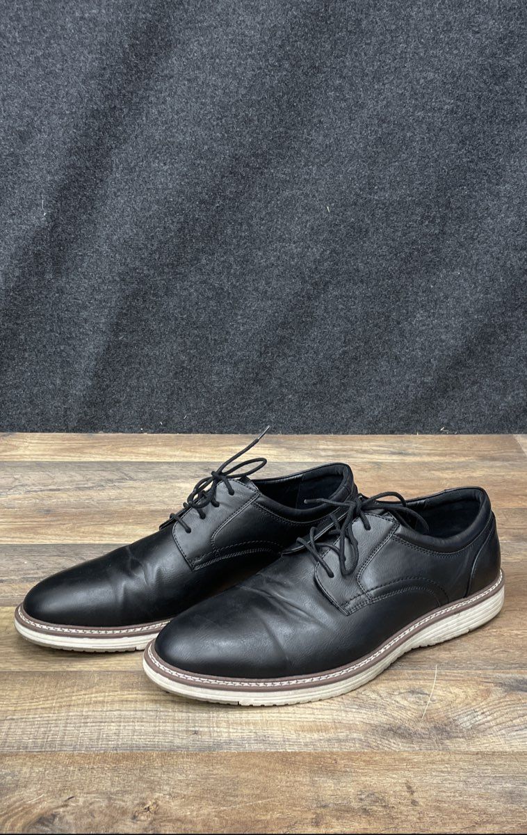Vostey Men's Casual Dress Oxfords Black White Hybrid Lifestyle Shoes