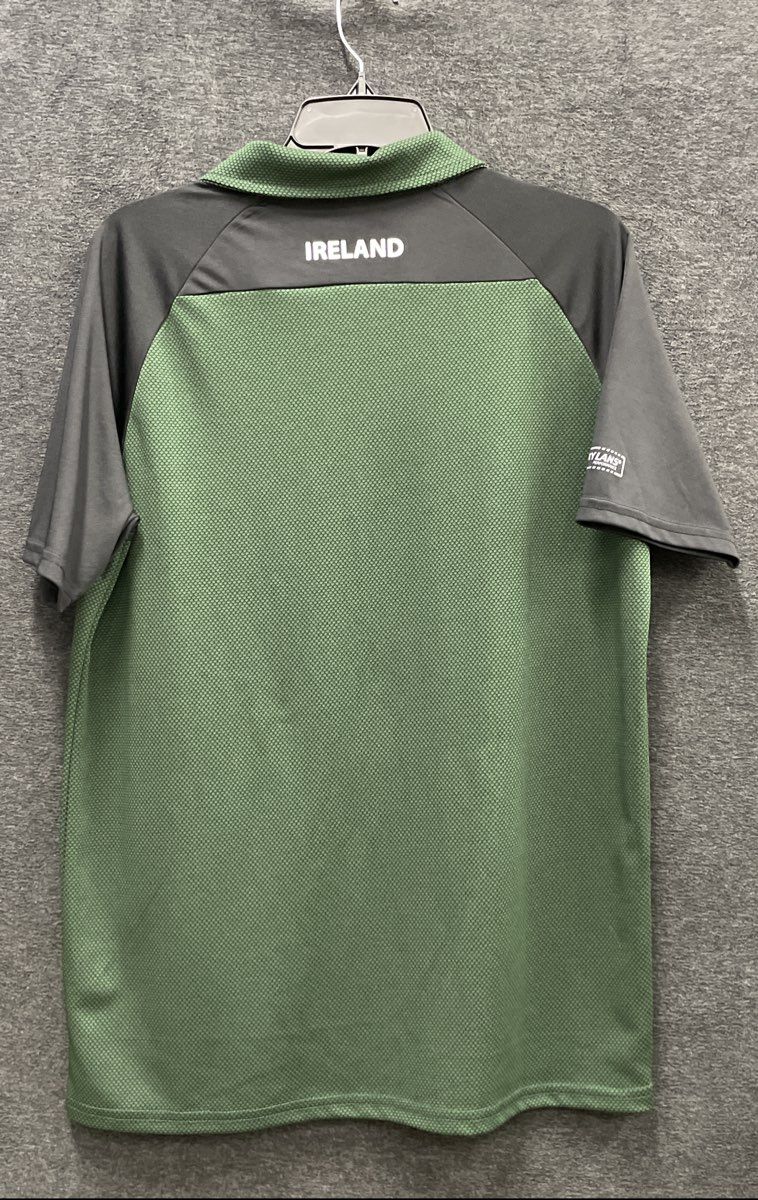Lansdowne Men's Ireland Polo Shirt Jersey Green Black Provinces Crest Sz M