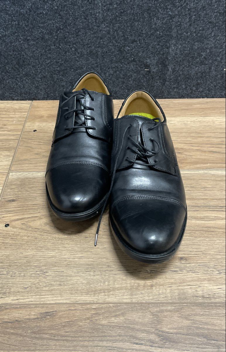 Florsheim Comfortech Black Leather Cap Toe Derby Oxfords Men's Size 11 D