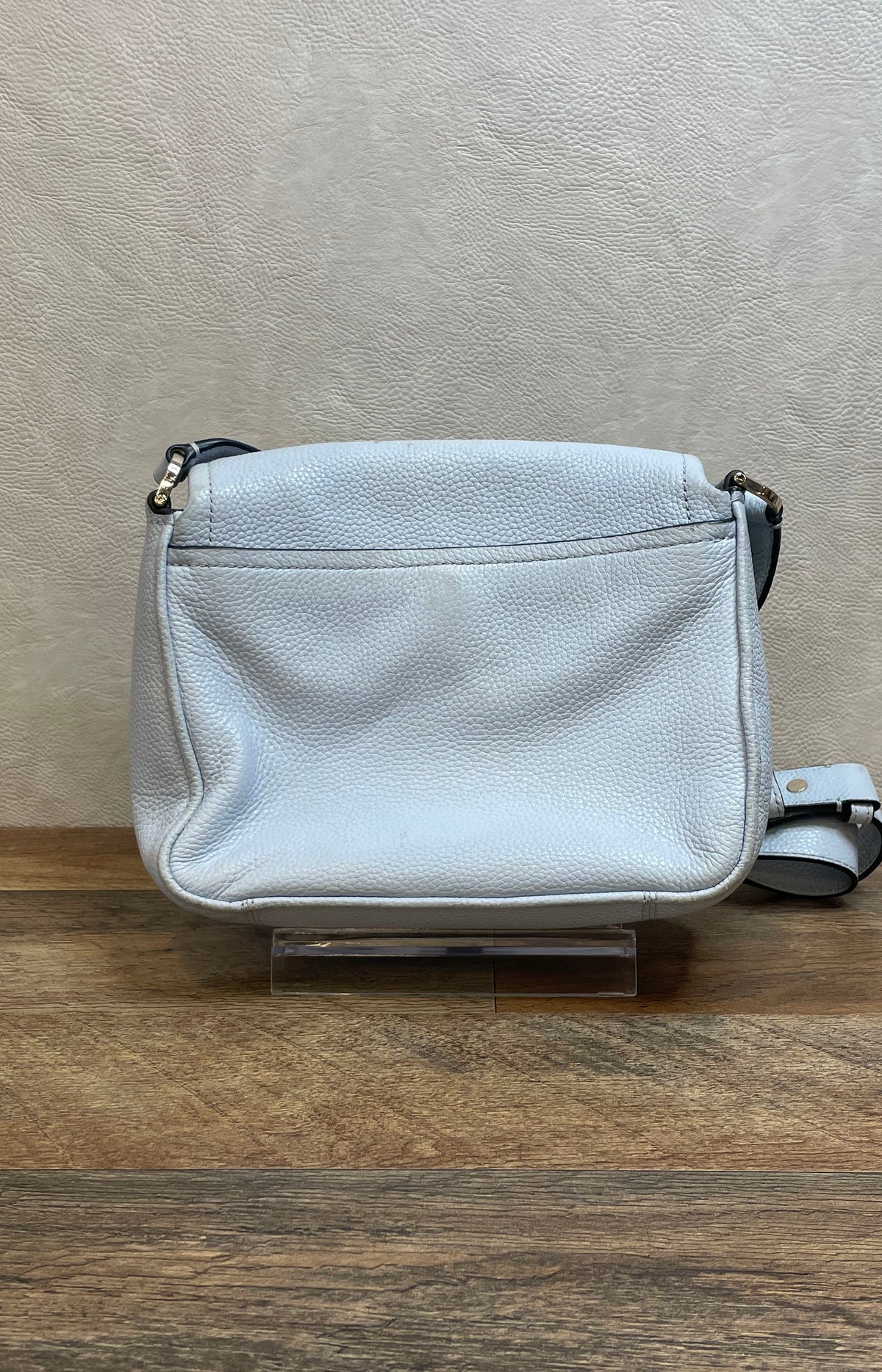 Kate Spade Light Blue Pebble Leather Crossbody Bag Small