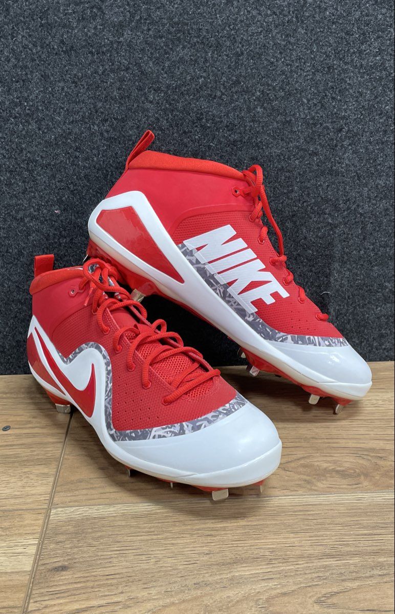 Nike Zoom Trout 4 Mid University Red White Baseball Cleats Size 13