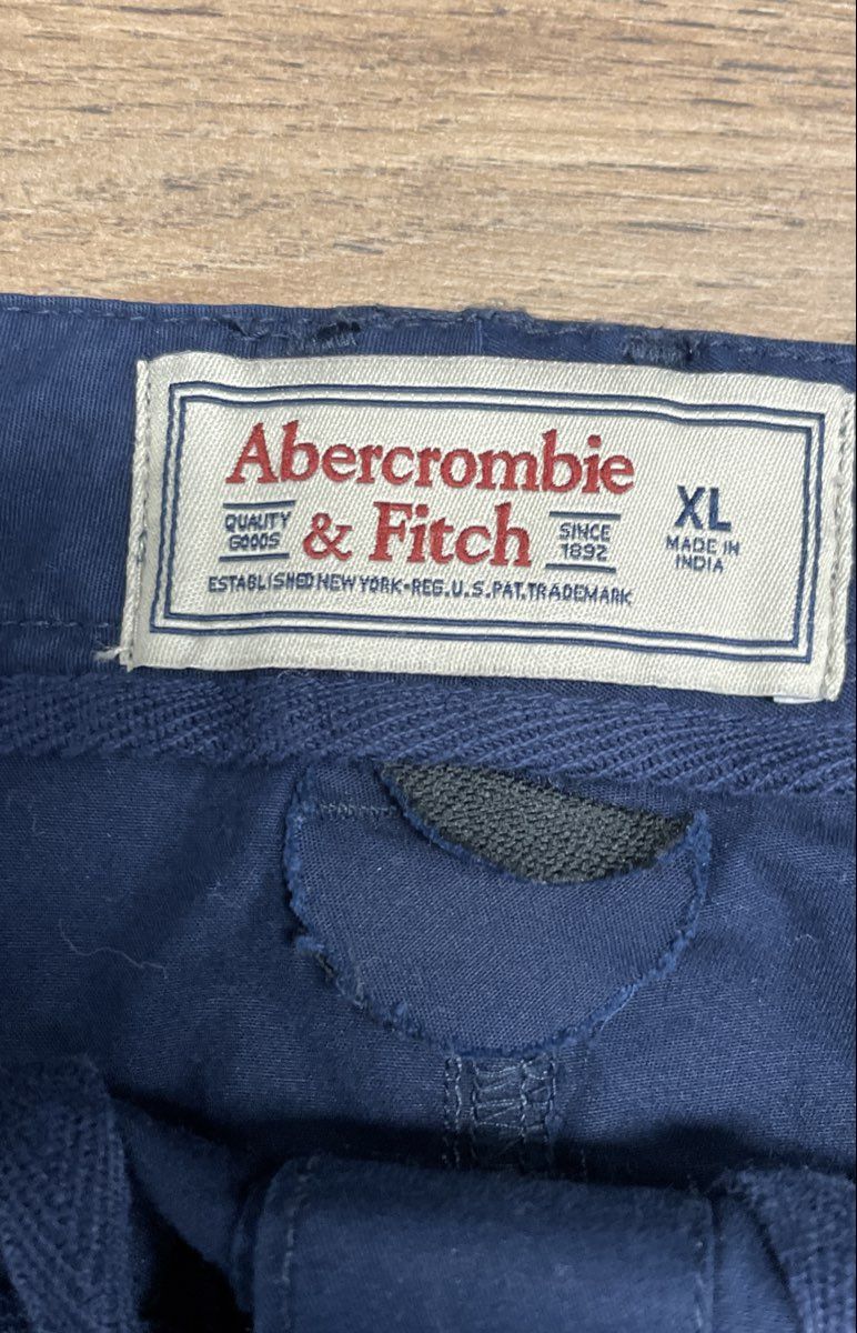 Abercrombie & Fitch Women's Navy Blue Button Front Cargo Mini Skirt Sz XL