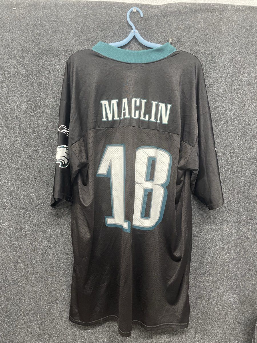 Reebok Philadelphia Eagles Men's Black Maclin #18 NFL Replica Jersey Sz XL