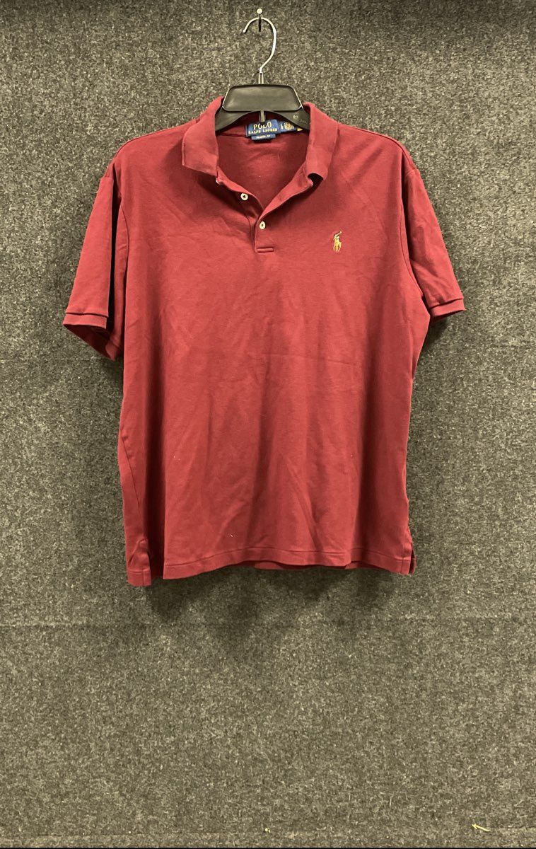 Polo Ralph Lauren Men's Maroon Classic Fit Short Sleeve Cotton Polo Shirt Sz L