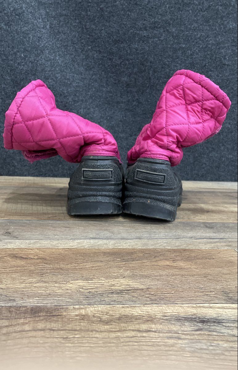 Kid Connection Kids Quilted Faux Fur Lined Snow Duck Boots Purple Black Size 1
