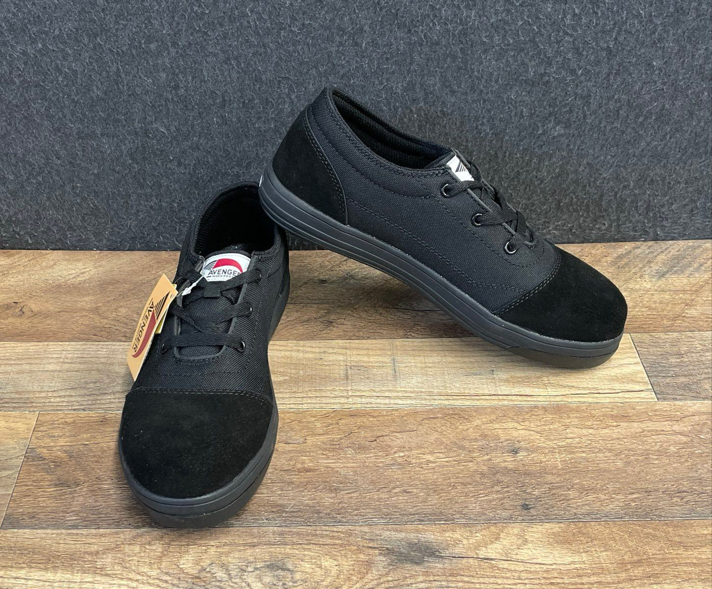 Avenger Blade Black Canvas Suede Women's Work Boots Size 8.5 NWT