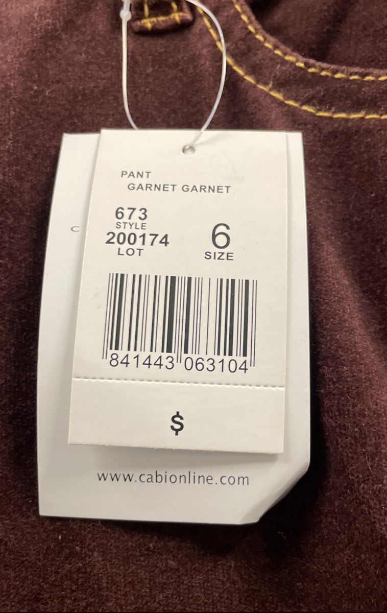 Cabi Women's Garnet Brown Cotton Spandex Bootcut Pants Size 6 NWT