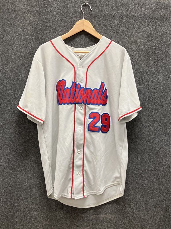 Teamwork Athletic Washington Nationals #29 Baseball Jersey Gray S