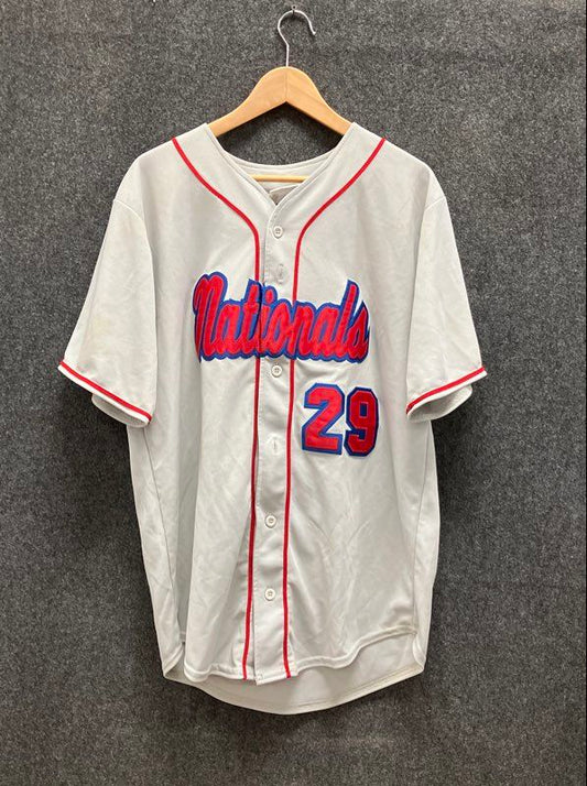 Teamwork Athletic Washington Nationals #29 Baseball Jersey Gray S