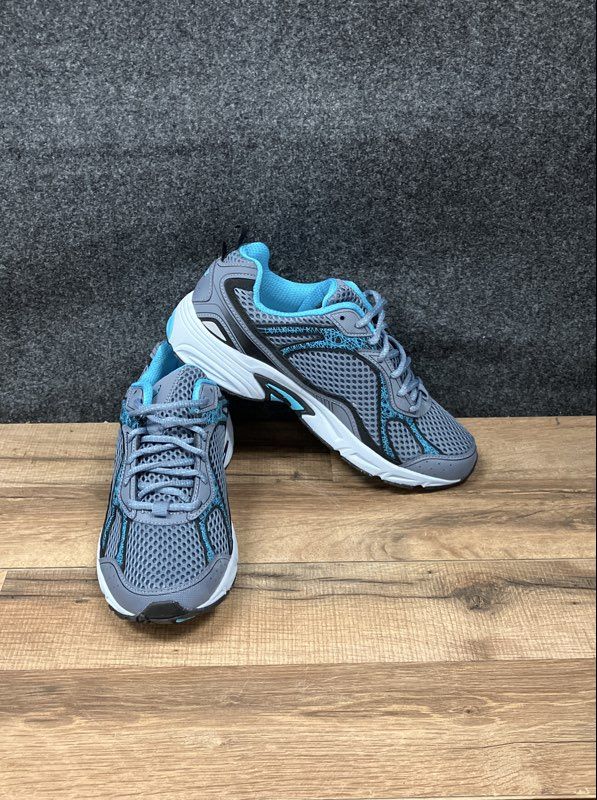 Fila Windshift 15 Grey Blue Athletic Sneakers Womens Running Shoes Size 9.5
