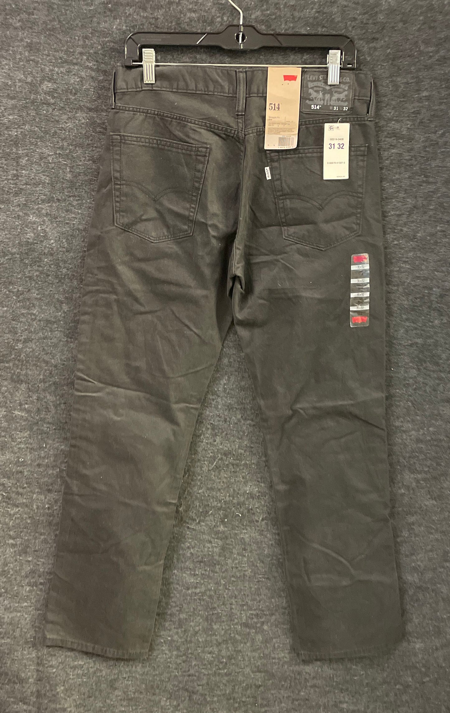 Levi's Men's 514 Straight Fit Jeans Black NWT Size 31x32