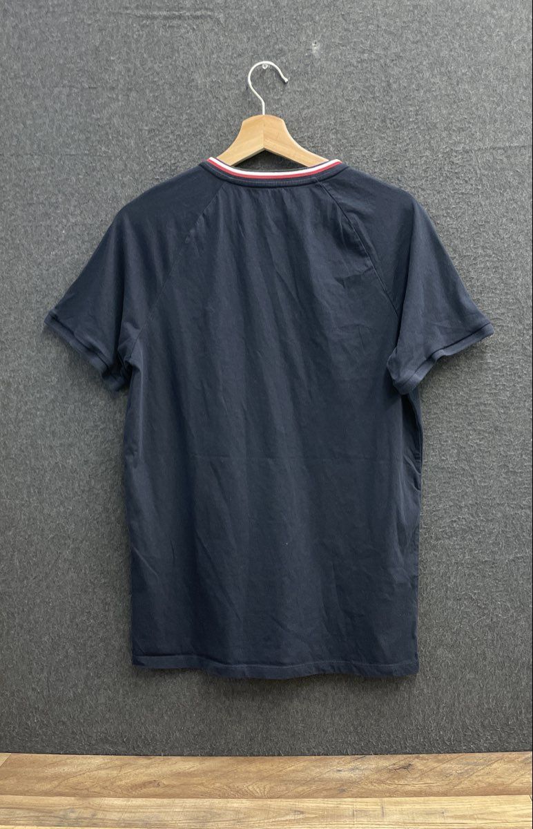 Tommy Hilfiger Men's Navy Blue Raglan Short Sleeve Henley Shirt Cotton Sz S