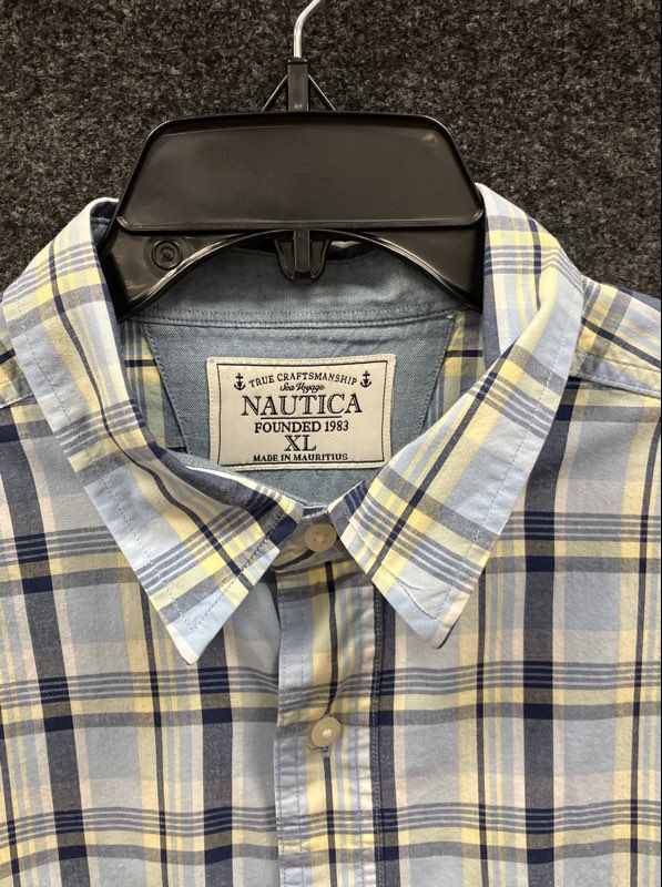 Nautica Men's Lot of 3 Multicolor Plaid Long Sleeve Button Down Shirts Sz XL
