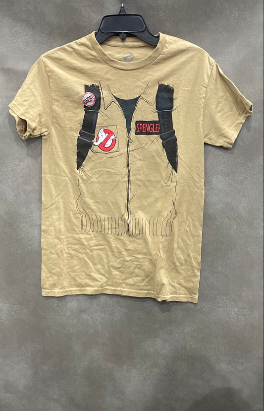 Ghostbusters Egon Spengler Costume T-Shirt Double Sided Proton Pack Sz S