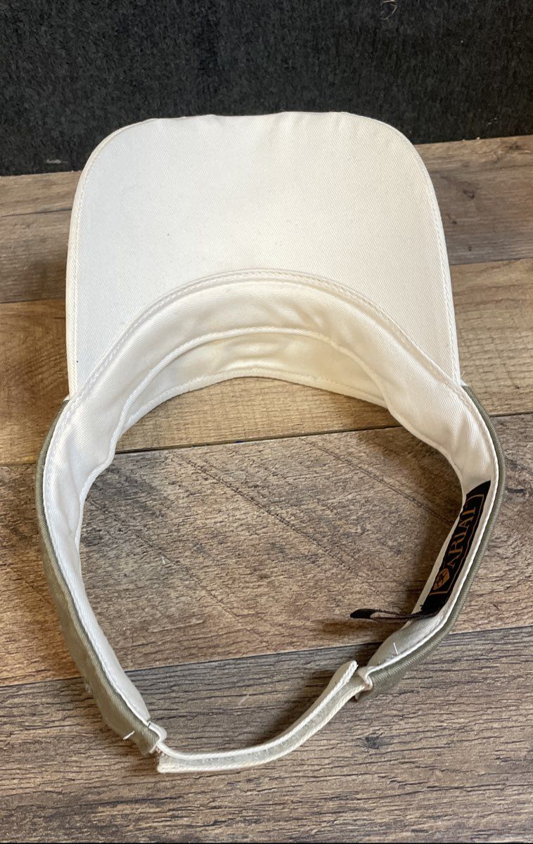 Ariat Unisex Sun Visor Green Tan Adjustable Cotton Logo Colorblock One Size