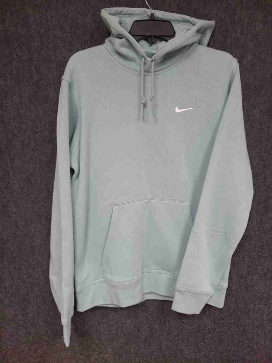 Nike Men's Pullover Hoodie Mint Light Green Embroidered Swoosh Fleece Sz M