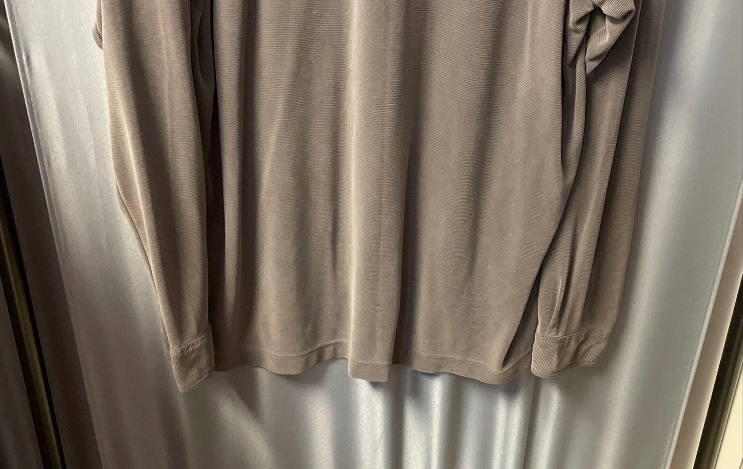 Columbia Men's Gray XCO Ribbed Long Sleeve Polo Shirt Sz XXL