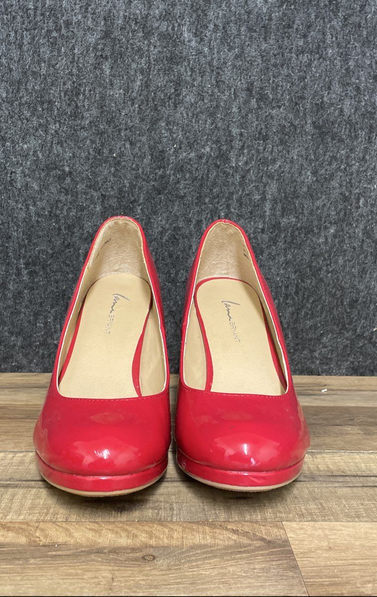 Lane Bryant Red Patent Platform Pumps Women's Size 9W