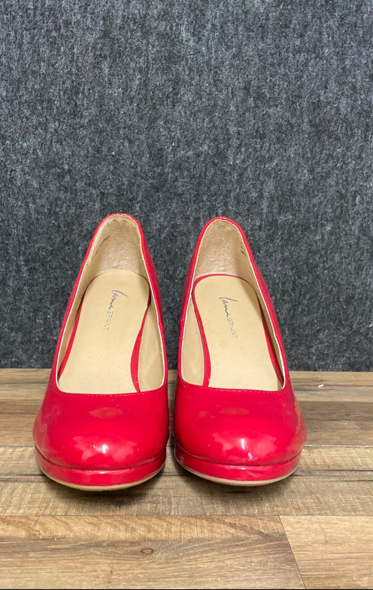 Lane Bryant Red Patent Platform Pumps Women's Size 9W