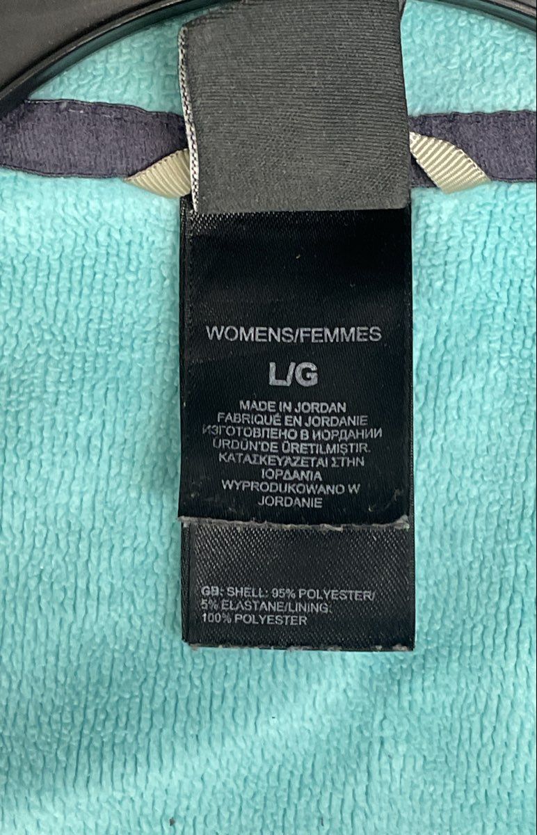 The North Face Women's Teal Agave Full Zip Smooth Face Fleece Jacket Sz L