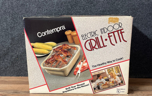 Contempra MMG-10 Electric Indoor Grill-Ette Vintage New in Box Sealed