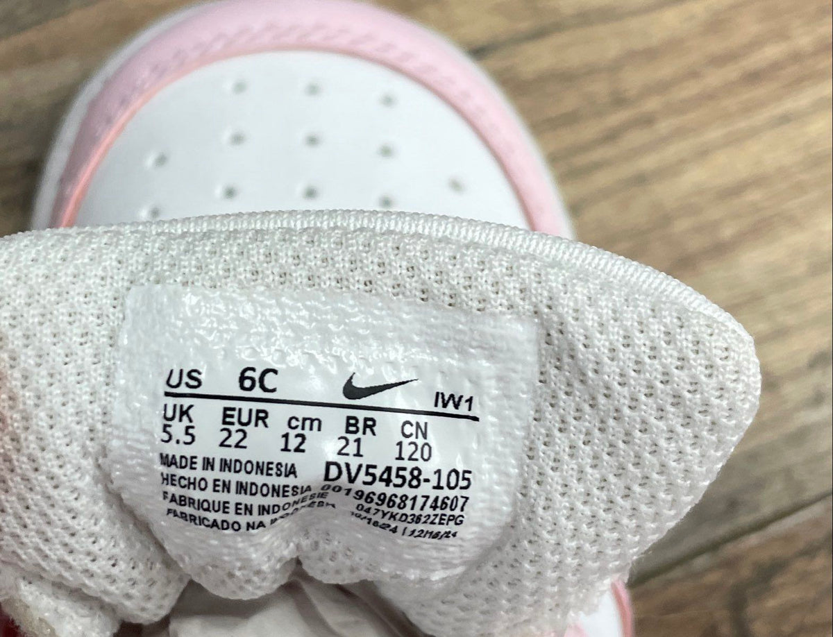 Nike Court Borough Low 2 White Pink Toddler Sneakers 2023 Size 6C DS
