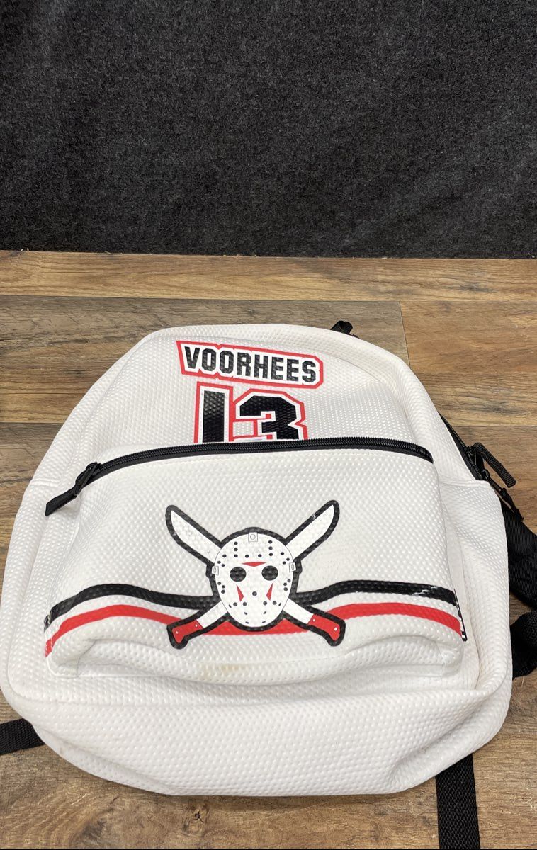 Friday The 13th Jason Voorhees White Jersey Style Mini Backpack