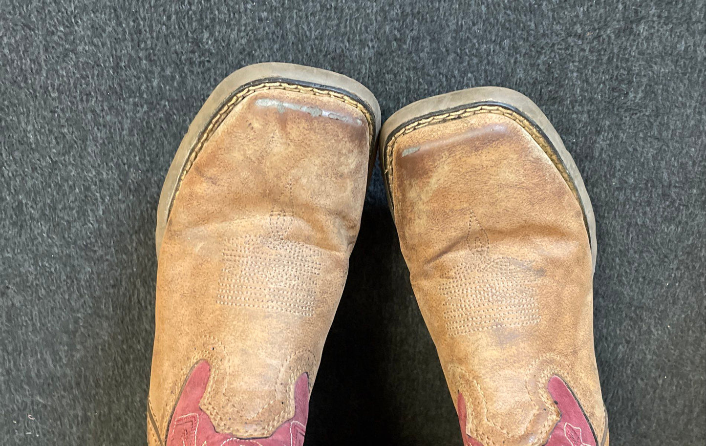 Durango Lil' Rebel Briar Brown Brick Red Western Cowboy Boots Kids Size 2M