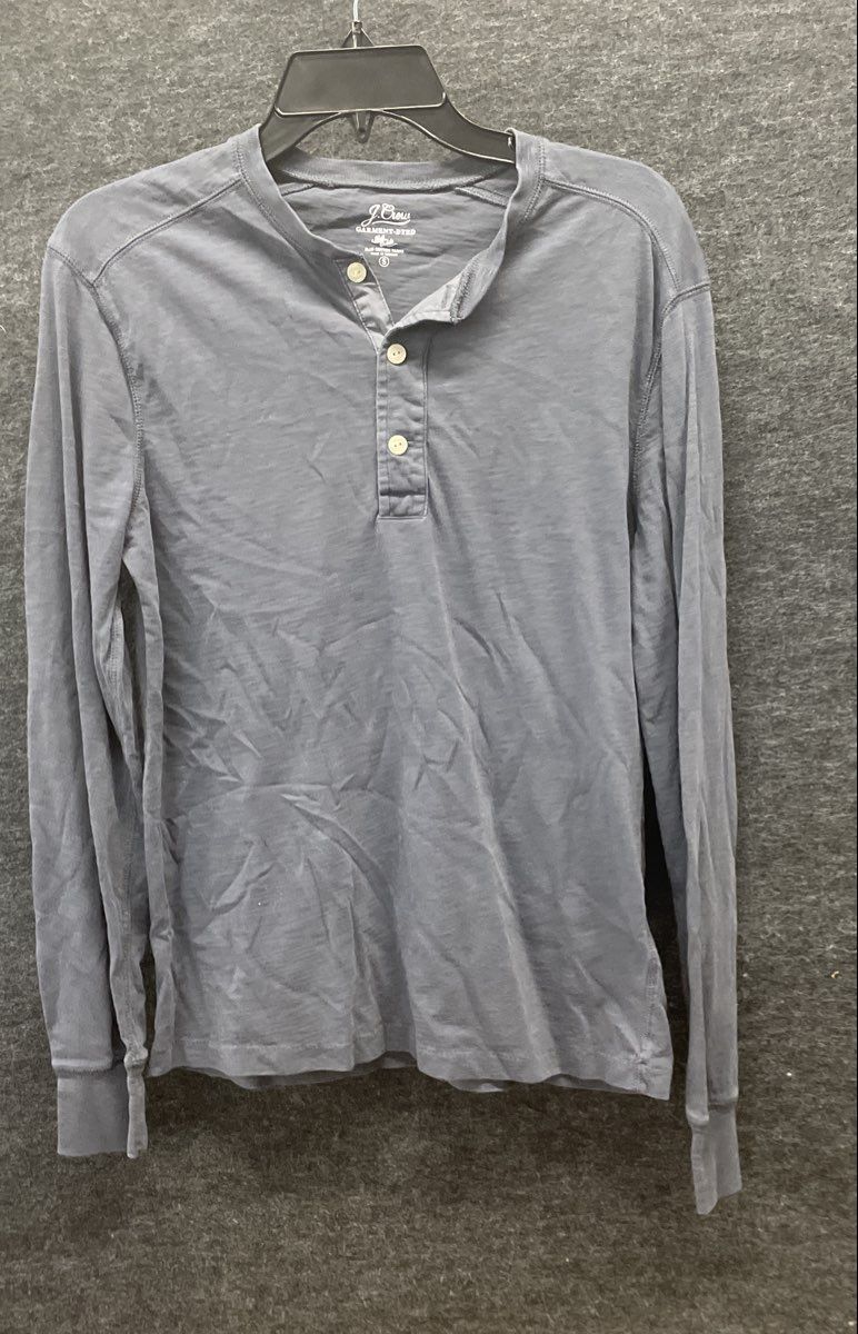 J.Crew Men's Lot of 2 Garment Dyed Slub Cotton Long Sleeve Henley Shirts Sz S