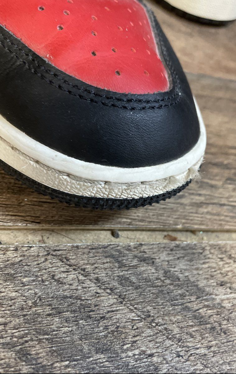 Nike Air Jordan 1 Mid GS Black Gym Red White Bred Sneakers Size 5.5Y