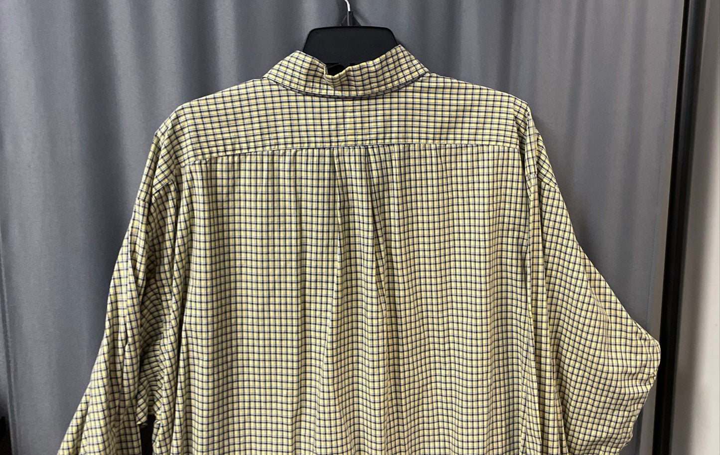 Ralph Lauren Men's Yellow Blue Plaid Blake Button Down Shirt Cotton Sz XXL