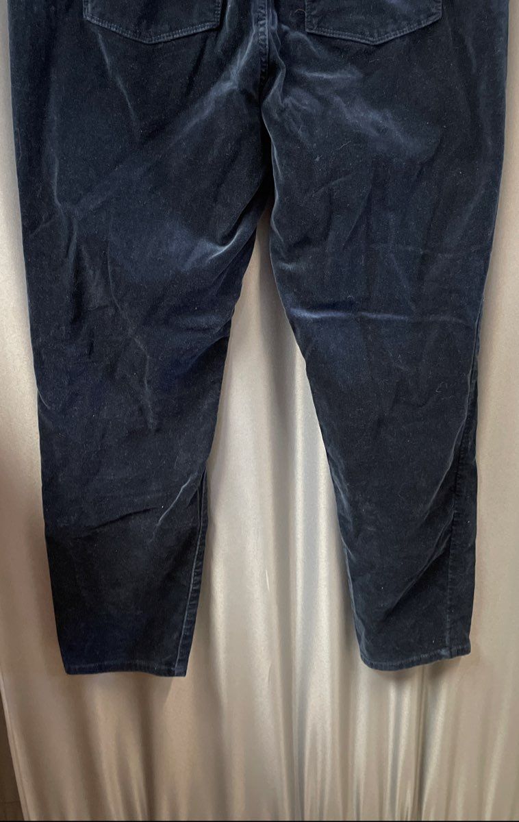 Well Worn Women's Navy Blue Velvety Stretch Cotton 5-Pocket Pants Sz 14/34