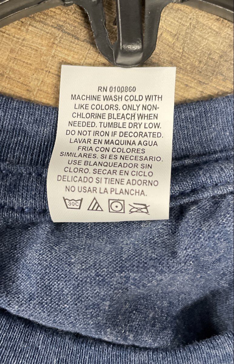 Pacific Men's Heather Blue Short Sleeve Cotton Blend T-Shirts Lot of 8 New Sz L