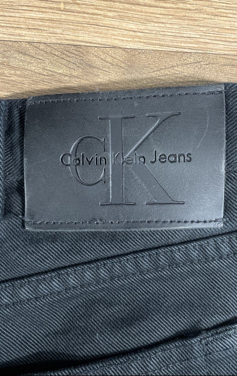 Vintage Y2K Calvin Klein Women's Black 100% Cotton Straight Leg Jeans Sz 38