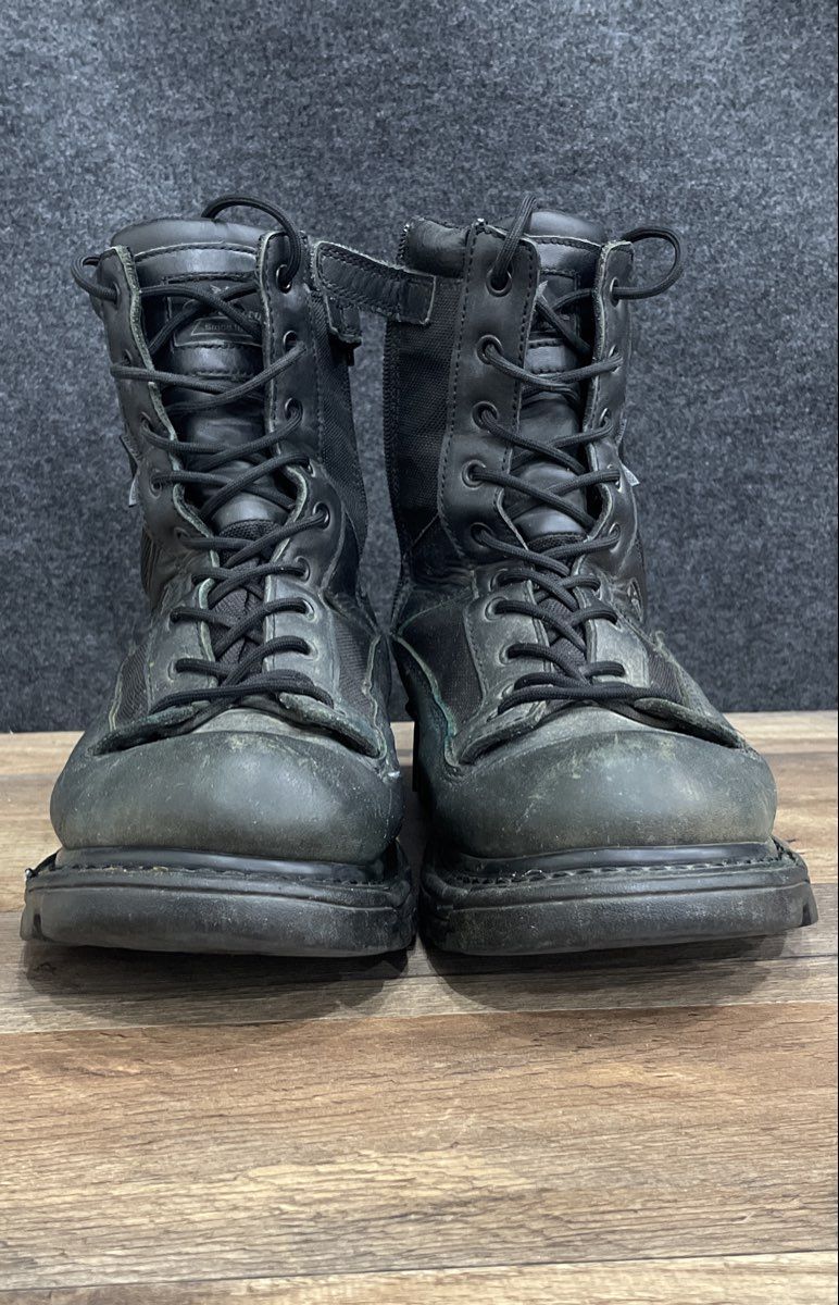 Thorogood Gen-flex2 8 Inch Side Zip Black Leather Tactical Boots Size 12