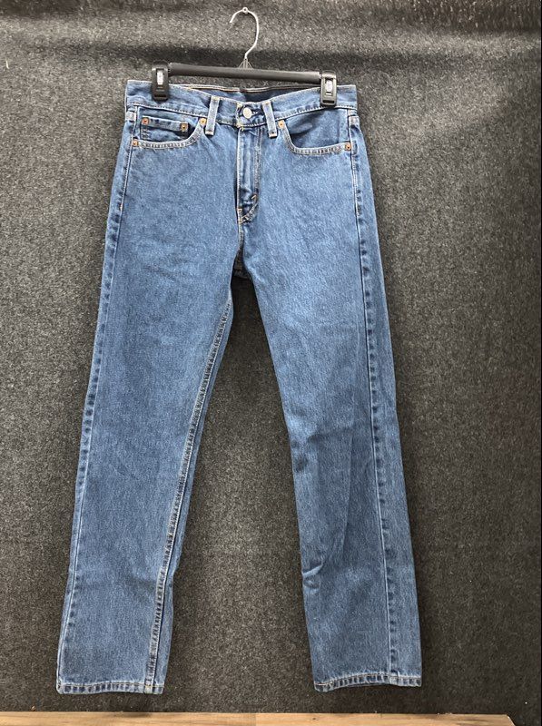 Levi's Men's 505 Regular Fit Straight Leg Blue Denim Jeans Sz W29 L30