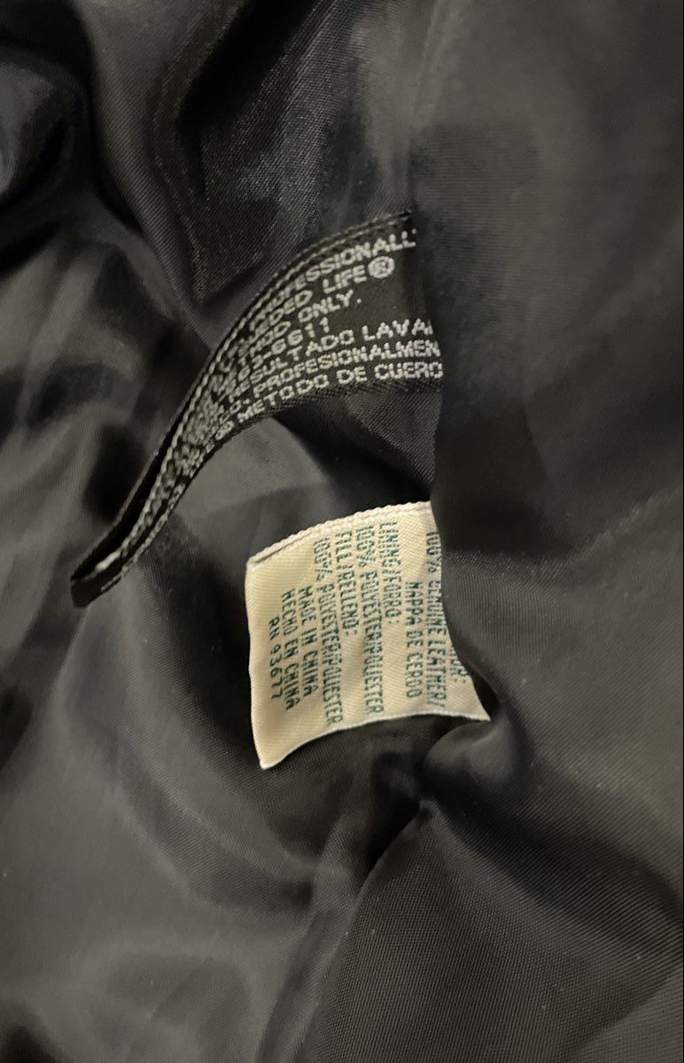 Vintage Y2K St. John's Bay Men's Black Leather Hooded Toggle Parka Coat Sz L