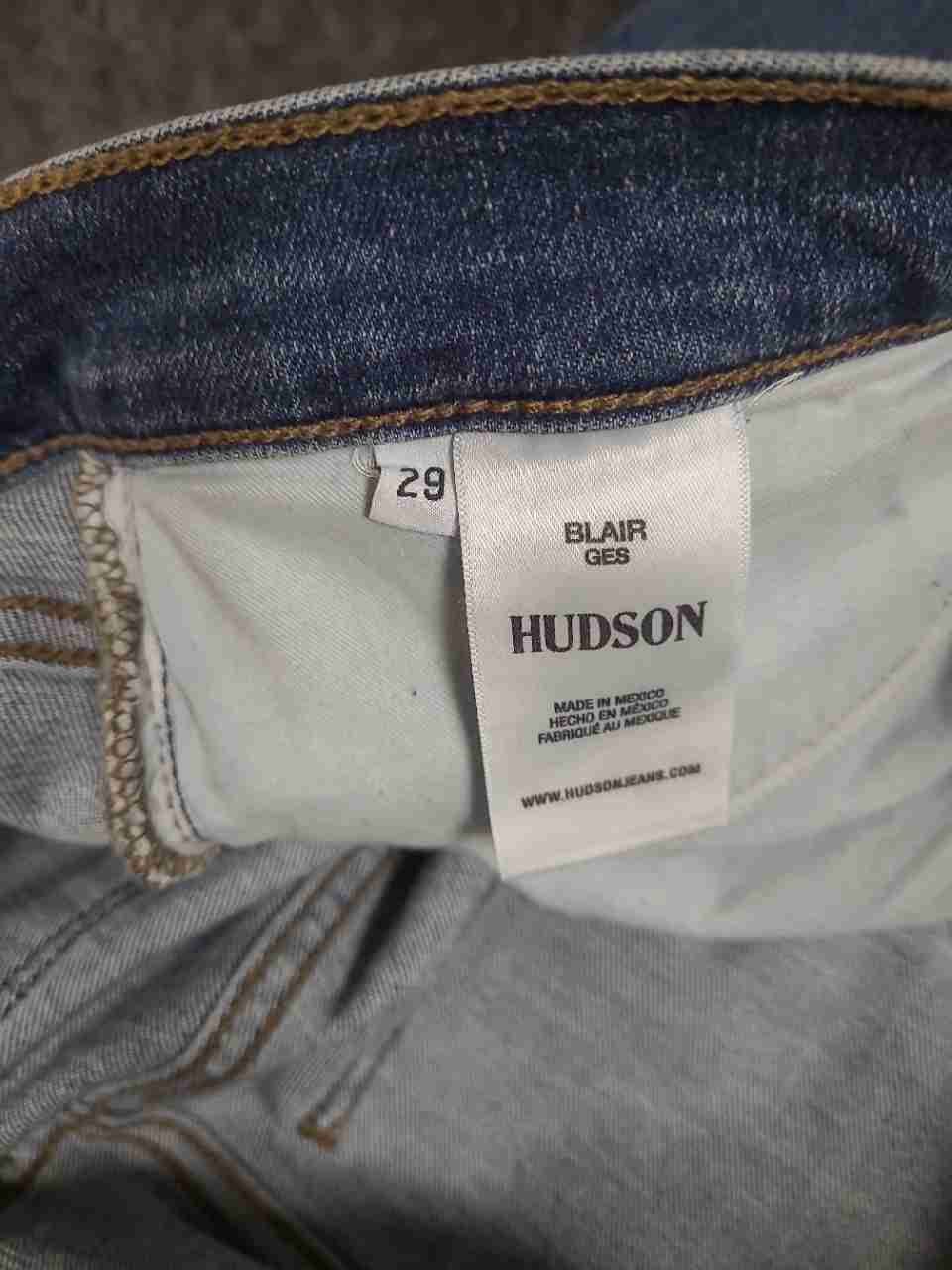 Hudson Women's Blair High-Rise Skinny Jeans Blue Medium Wash Sz 29