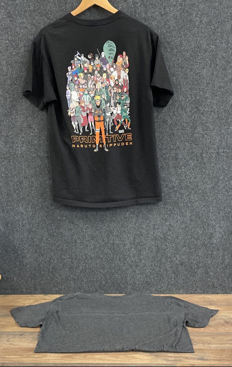 Naruto Shippuden Men's Graphic T-Shirt Lot Primitive Ripple Junction Sasuke L