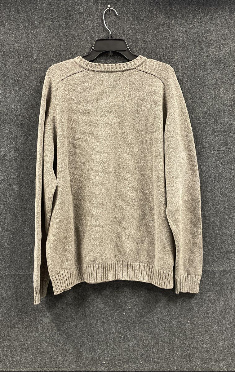 Croft & Barrow Men's Pullover Sweater Brown Heathered Cotton Crewneck Size XLT