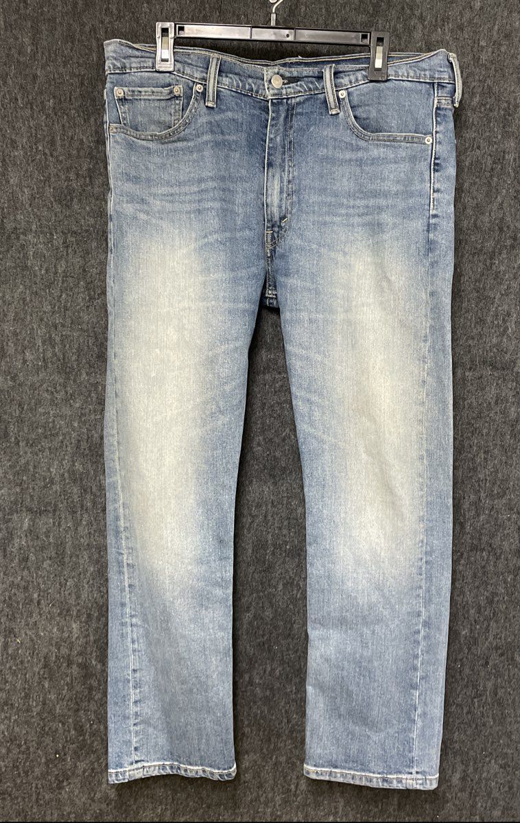 Levi's Men's 513 Slim Straight Jeans Light Wash Blue Stretch Denim Sz 36x30