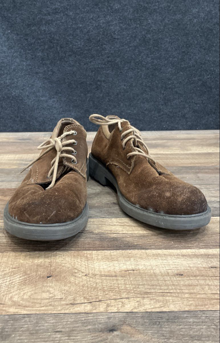 Skechers 62338 Men's Brown Leather Suede Casual Oxford Shoes Size 9